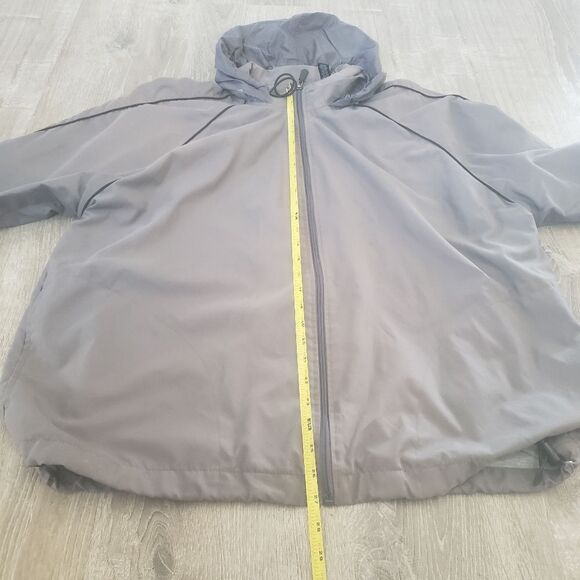Ashford Sport Gray Long Sleeve Hooded Windbreaker Full Zip Jacket Mens Size XL - Picture 13 of 14